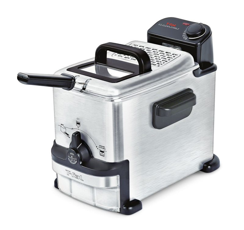 EZ Clean Pro Compact Deep Fryer with Oil Filter, Stainless Steel, 2L J4314