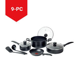Viva Non-Stick Cookware Set, Black, 9-pc