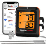 2-Probe Digital-Read Wireless Wireless Food & Meat Cooking Thermometer with Backlight Display & Rechargeable Battery
