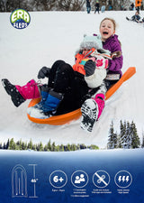 Torpedo Kids' 2-Person Lightweight Plastic Winter Snow Sled Toboggan