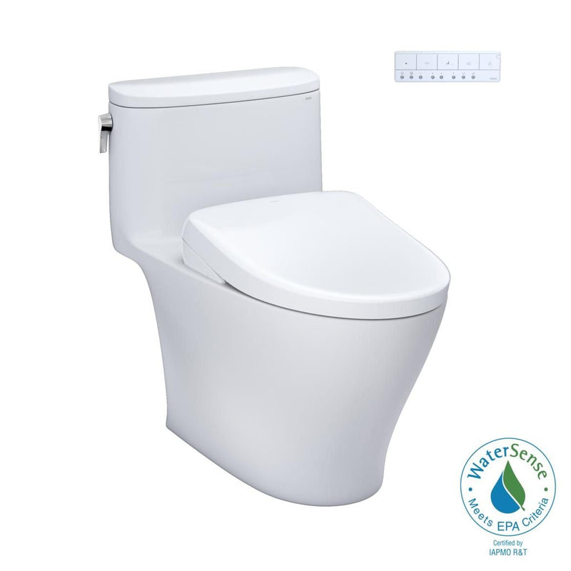 WASHLET+ Nexus One-Piece Elongated 1.28 GPF Toilet with S7 Contemporary Bidet Seat, Cotton White K1397