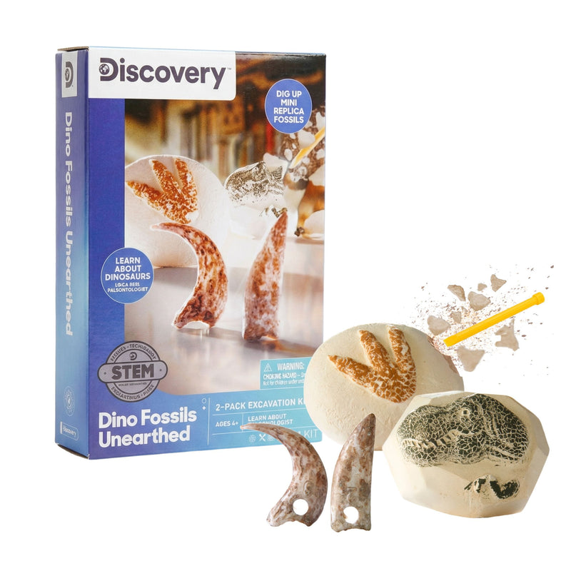 Toy Excavation Kit Mini Unearthed Dino Fossils 2pc B5677