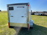 5 x 8-ft Enclosed Trailer with Ramp Door, White