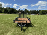 77-in x 12-ft Utility Trailer With Gate, Black