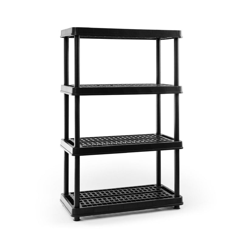 4-Shelf Resin/Plastic Storage Rack/Shelving Unit, 36 x 18 x 54-in M6614