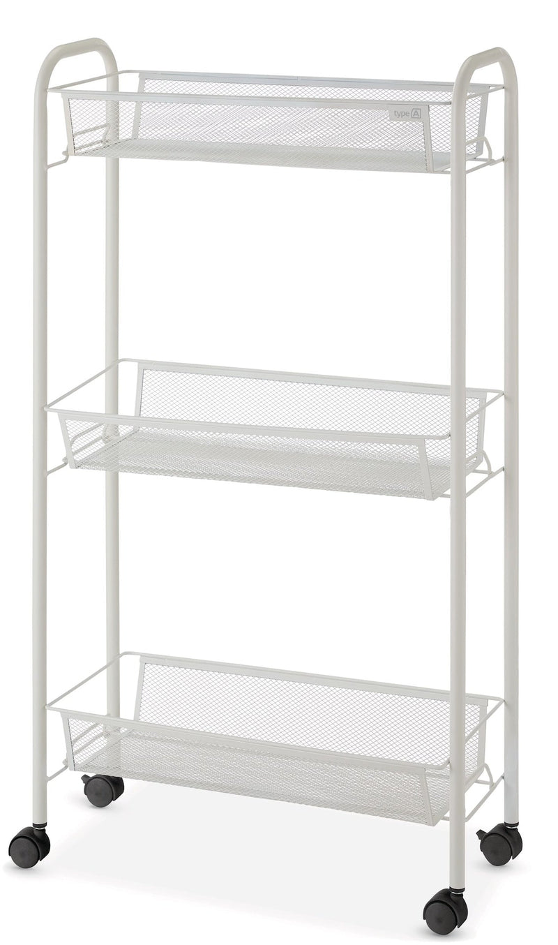 3-Tier Mesh Wire Slim Storage Cart L9461