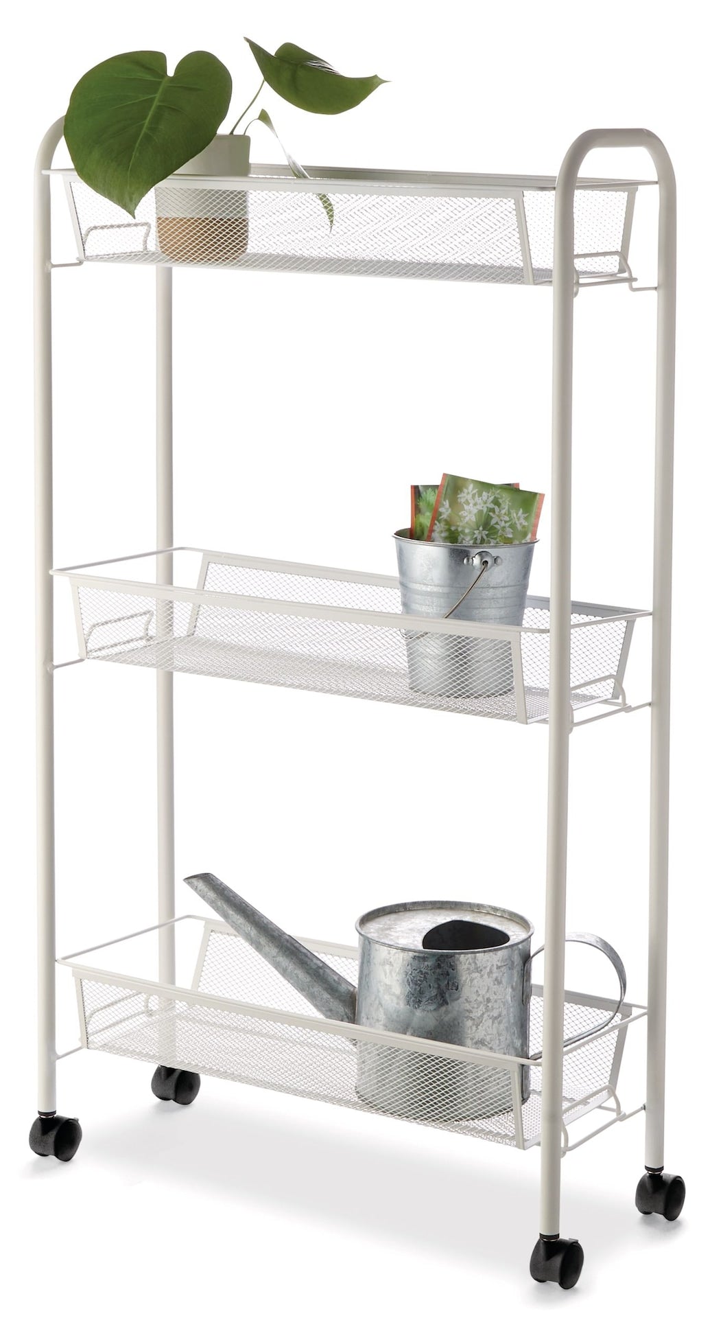 type A 3-Tier Mesh Wire Slim Storage Cart
