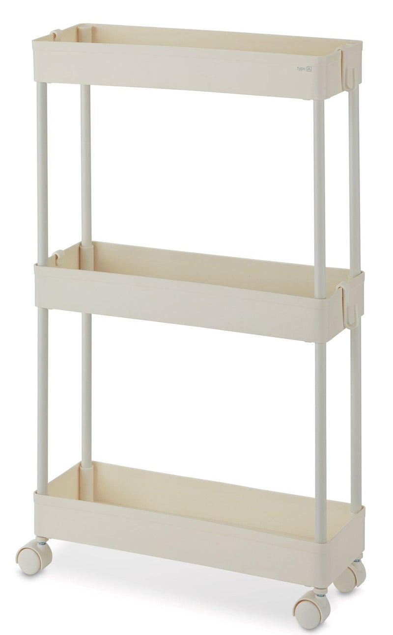 3-Tier Slim Storage Cart, Lockable Wheels Y2628