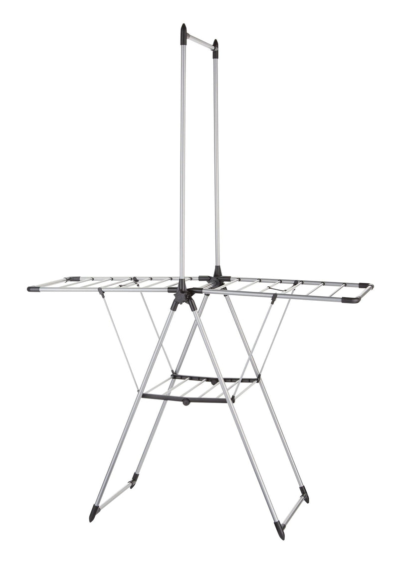 Adjustable Drying Rack with Hanger Bar, 53.5 x 23.6 x 39-in, Silver A2903
