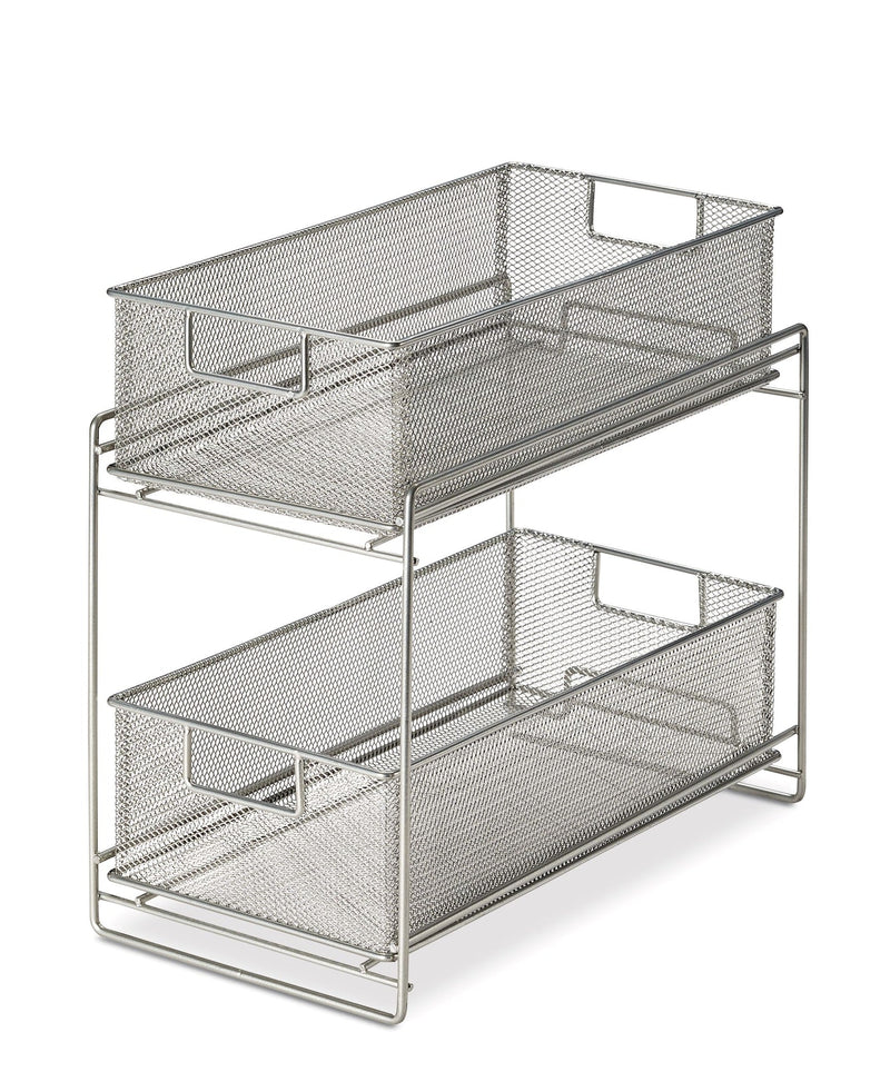 Alpha Under-Sink Metal Storage Organizer Rack/Stand with Pull-Out Basket Drawers H9033