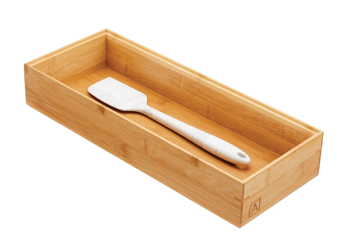 Type A Bamboo Drawer Organizer Tray/Box For Kitchen/Office/Home Storage, 15 x 6-in