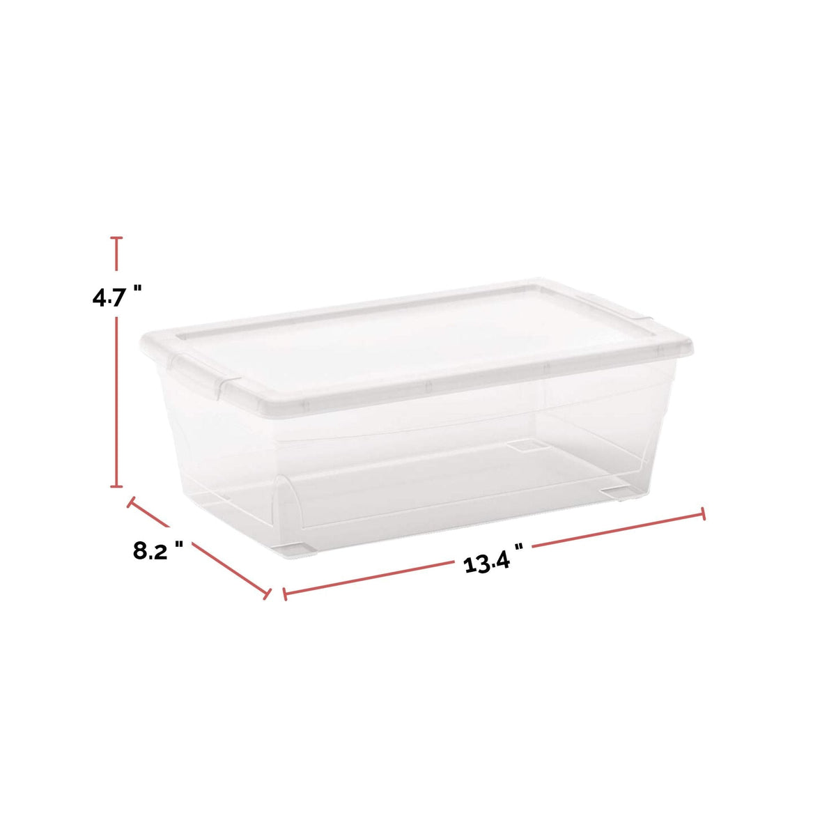 type A Clarity Transparent Storage Box with Lid, 6-L