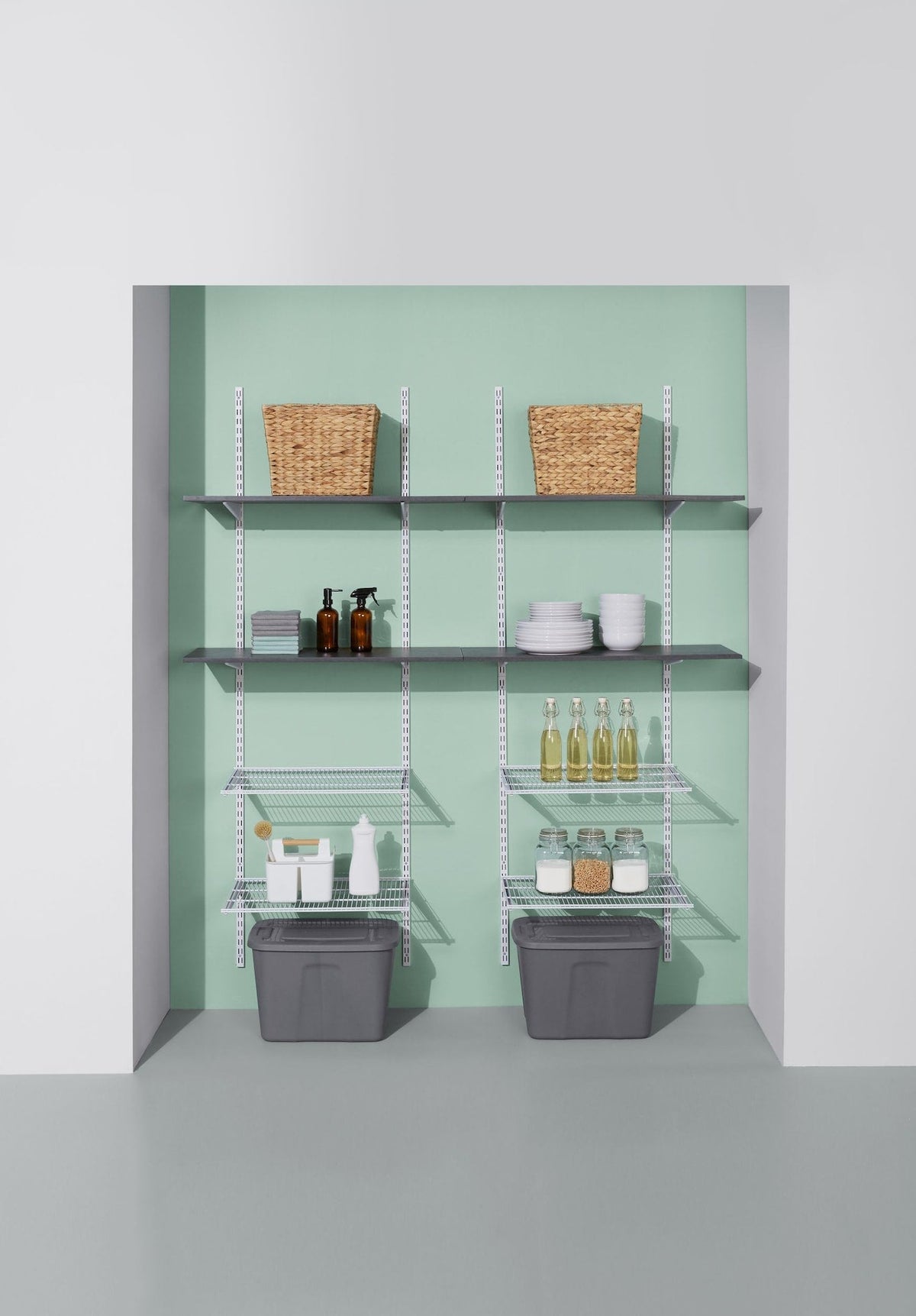 type A Floating Wall Shelf Board, Black Slate, 16 x 35-in