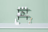 type A Floating Wall Shelf Board, Grey Concrete, 12 x 24-in