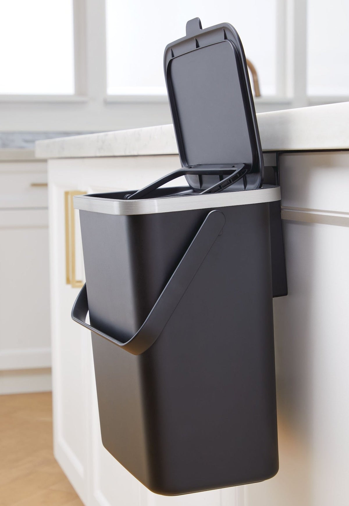 Type A Food Waste/Compost Caddy Bin, Black, 10-L