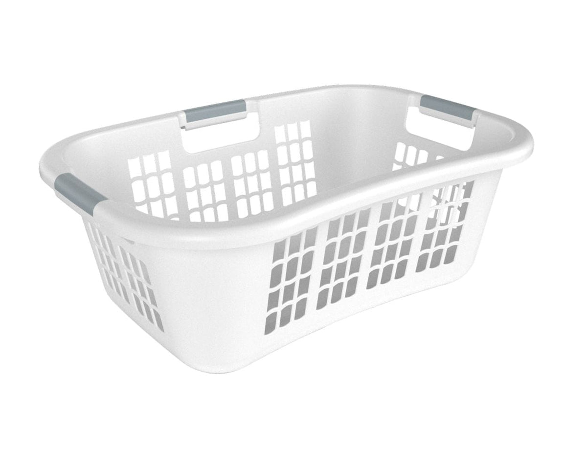 type A Hip Hugging Laundry Basket, Standard, White