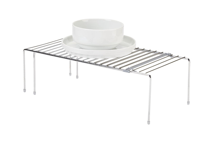 Stay Expandable Storage & Organizer Shelf Rack For Kitchen Cupboard/Cabinet, Chrome D5189