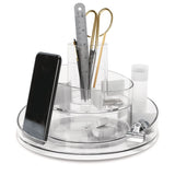 Cascada Acrylic Spinning Turntable Cosmetic Vanity Organizer, Clear