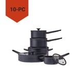 10-Piece Non-Stick Cookware Set, Black, Non-Stick Cookset, Blue, 8-pc, Aluminum Non-Stick Frypan,...
