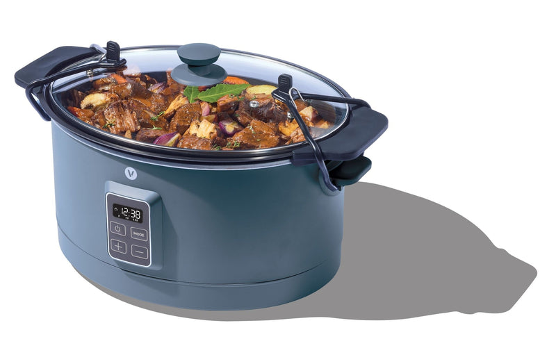 Slow Cooker with Digital Control Panel, Bluefin, 6-qt Q8379