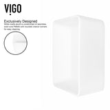 Marigold Matte White Bathroom Sink/Basin Set with Apollo Faucet and Rectangular Composite Vessel
