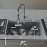 Mercer 33-in Stainless Steel Undermount Kitchen Sink