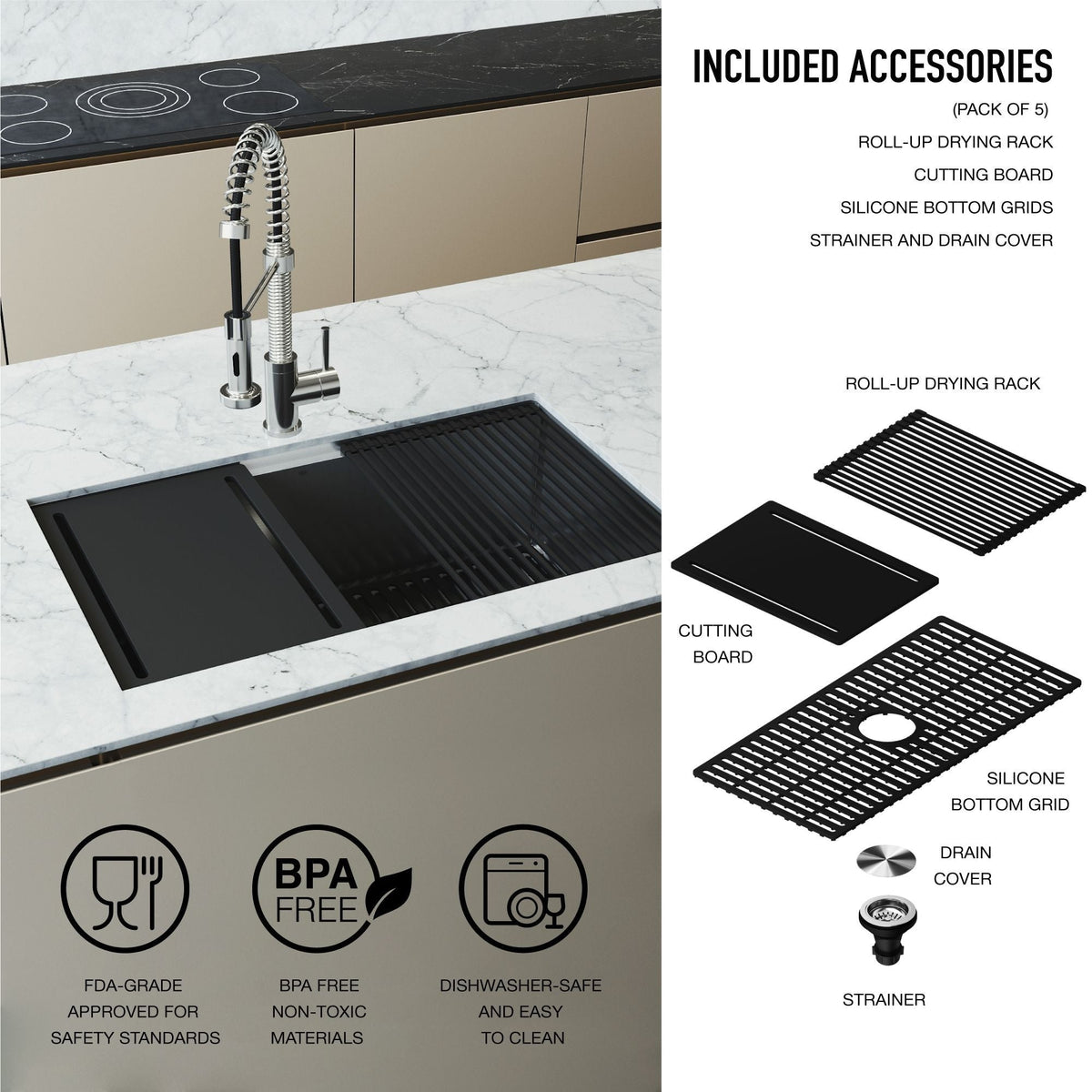 Mercer 33-in Stainless Steel Undermount Kitchen Sink