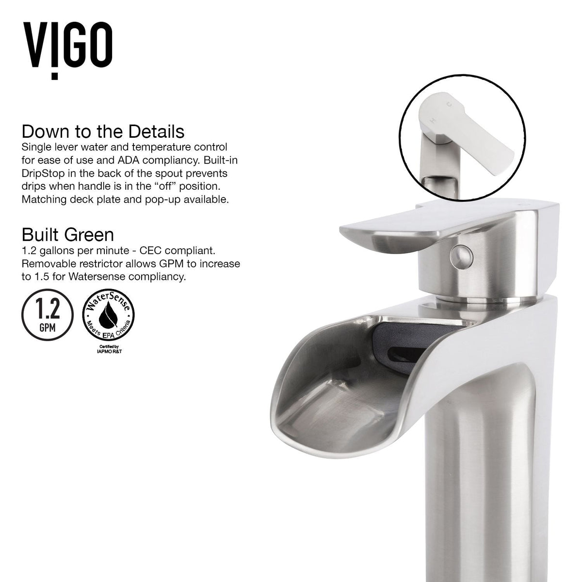 Niko Single Handle Vessel Sink Bathroom Faucet with Deck Plate, Brushed Nickel