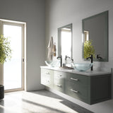 Round Glass Vessel Bathroom Sink/Basin with Repellent Seal Coating, Crystalline