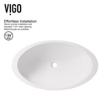Wisteria White Bathroom Sink/Basin Set with Apollo Faucet and Oval Composite Vessel