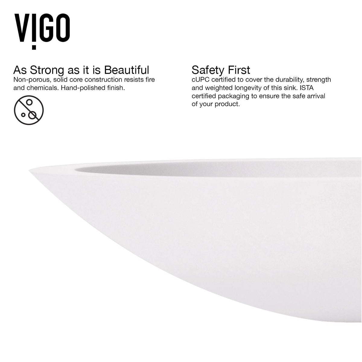 Wisteria White Bathroom Sink/Basin Set with Apollo Faucet and Oval Composite Vessel