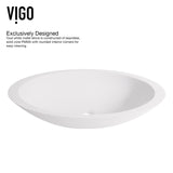 Wisteria White Bathroom Sink/Basin Set with Apollo Faucet and Oval Composite Vessel
