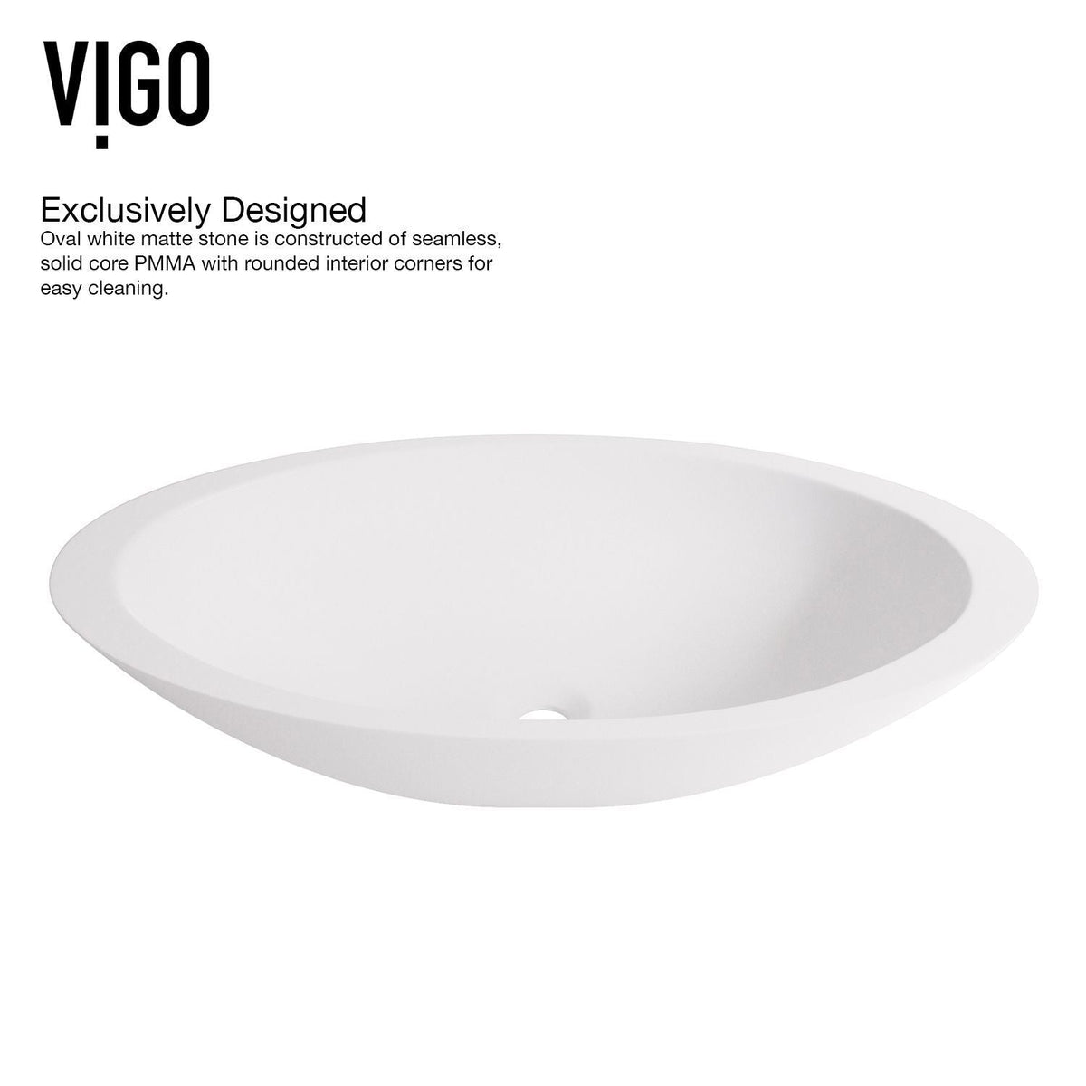 Wisteria White Bathroom Sink/Basin Set with Cass Faucet and Oval Composite Vessel