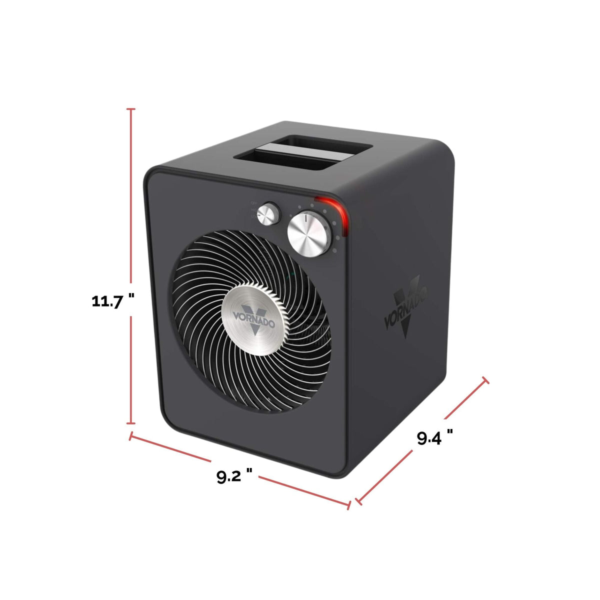 VMHi300 Whole Room Metal Heater with Adjustable Thermostat, Storm Grey