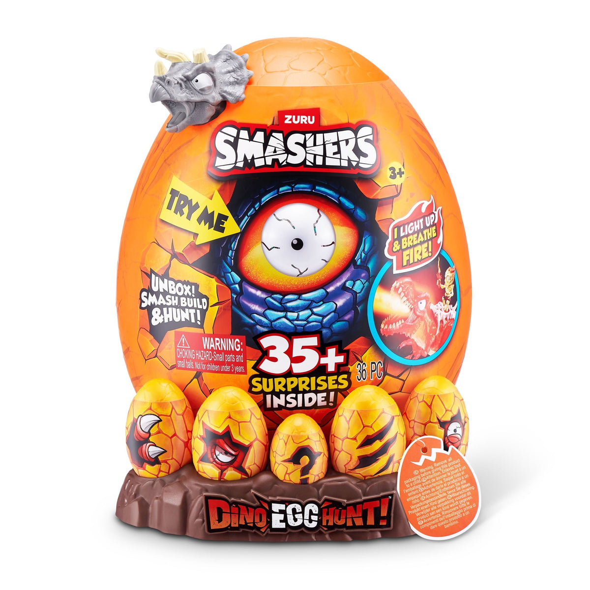Dino Egg Hunt Mystery Playset Capsule for Ages 3+, Assorted Figures